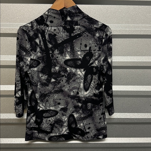 Grace Elements Vintage Butterfly Whimsigoth V Neck Blouse‎ Sz Medium Y2K 90s Top - Picture 4 of 6